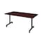 Kobe Rectangle Training Table, 66" W, 29" H, Laminate Top, Mahogany MKTRCC6630MH - alternate 1
